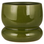Ib Laursen Keramický obal na květiny Firenze Green Ø 14 cm, zelená barva, keramika