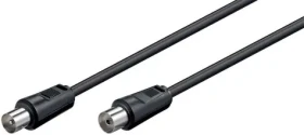 MicroConnect koaxiální kabel M-F 75 Ohm 1.5m černá (COAX015)