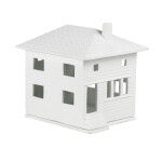 Räder Porcelánový svícen domeček Town Villa, bílá barva, porcelán