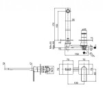 PAFFONI - Tango Umyvadlová baterie pod omítku s tělesem, 2-otvorová instalace, chrom TA104CR70