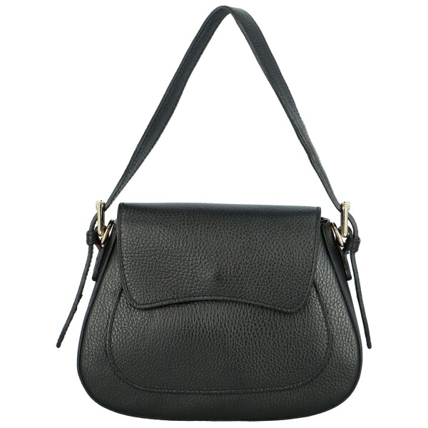 Stylová dámská kožená crossbody kabelka Basilie, černá