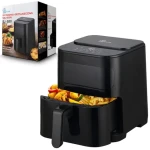 Extralink Home SJ-520 5.2L EU černá / Horkovzdušná fritéza / 1600W / 5,2 l / 80-200°C / dotykové ovládání (EX.34512)