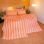Stanex Ložní povlečení krepové Barunka oranžová (LS175) ROZMĚR: 140x200 cm + polštář (90x70 cm)
