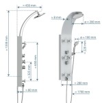 Eisl - Skleněný sprchový panel LANZAROTE III, s termostatickou baterií, bílý 60025 60025