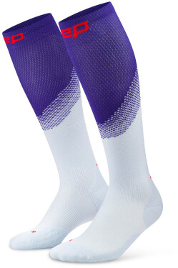 CEP dámské běžecké kompresní podkolenky EDT. SPLIT - light blue Velikost: III (32-38 cm obvod lýtka)