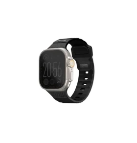 UNIQ Stride FKM řemínek pro Apple Watch 49 46 45 44 mm - MIDNIGHT BLACK (černá) (8886463688564)