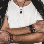 Pánský ocelový náhrdelník Lion Black - přívěsek s motivem lva, Černá 60 cm