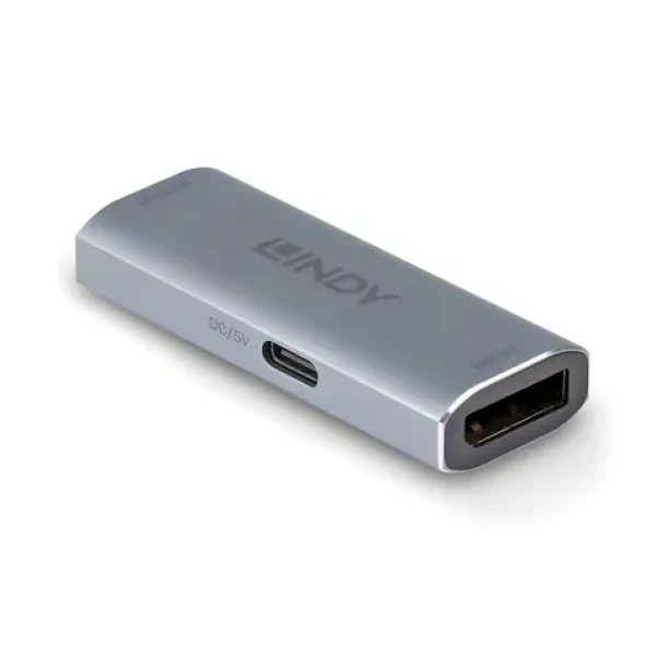 Lindy 38421 / DisplayPort 1.4 opakovač / 7680 × 4320 px / dosah 40 m / stříbrná (38421)