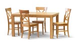 STIMA Jídelní set Teo-Oak (dub) VARIANTA PROVEDENÍ: (d/š/v) 120 x 80 x 77cm + rozklad 40 cm + 6 židlí