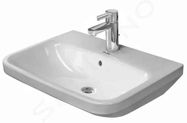 DURAVIT - DuraStyle Umyvadlo 650x440 mm, s přepadem, s otvorem pro baterii, WonderGliss, bílá 23196500001