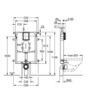 GROHE - Uniset Montážní prvek Uniset pro závěsné WC 38729000