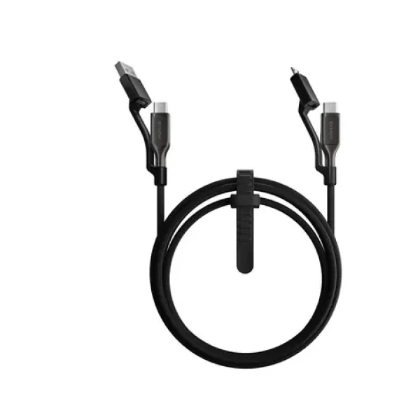 Nomad Universal Pletený Kevlar Kabel USB-C 240W 1.5m černá / Micro-USB(M) / USB-A(M) / USB-C(M) (NM014940858)