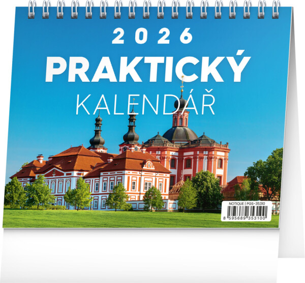 Stolní kalendář 2026 NOTIQUE - Praktický kalendář s citáty, 16,5 x 13 cm