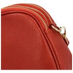 Módní dámská zlatá crossbody kabelka Anallisa, cihlově červená