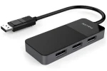 PremiumCord adaptér MST DisplayPort 1.4 na 3x DisplayPort černý / Adaptér / 8K / 3x 4K (kportad19)