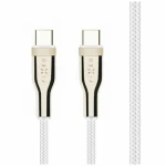FIXED Krátký nabíjecí a datový opletený kabel s konektory USB-C/Lightning a podporou PD 0.5 m bílá / MFI (FIXDB-CL05-WH)