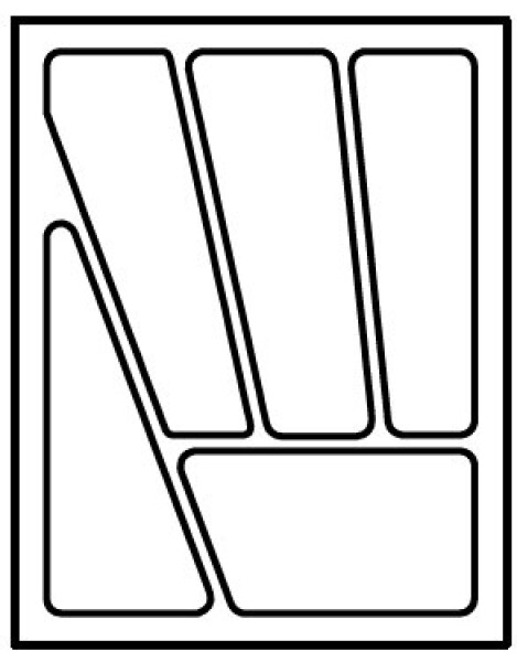 Poli příborník do zásuvky 400 Verso barva: stříbrná