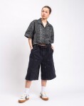 Carhartt WIP W' Snake Nixon Double Knee Short Snake Camo, Black heavy stone wash S