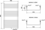 MEXEN - Apollo otopný žebřík/radiátor 860 x 450 mm, 422 W,černá W117-0860-450-00-70