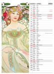 Nástěnný kalendář 2026 Helma - Alfons Mucha, 24 x 33 cm