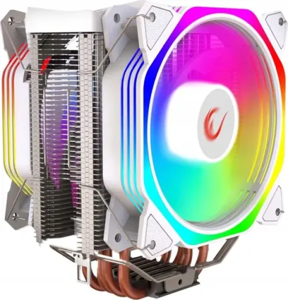Rampage Octagon C60 bílá / Chladič CPU / 2x 120mm / TDP 180W / 29 dB / 1800 ot./min / Intel + AMD (OCTAGONC60-WHITE)