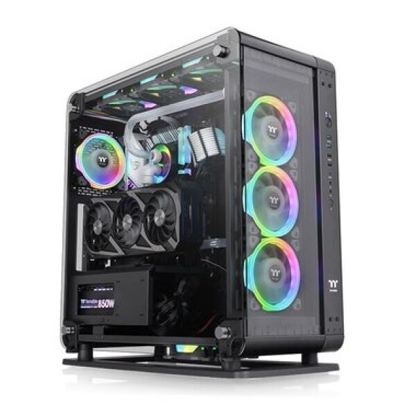 Thermaltake Core P6 TG Black / CEB / 1x USB C 3.2 / 2x USB 3.0 / 2x USB 2.0 / Bez zdroje / průhledná bočnice (CA-1V2-00M1WN-00)