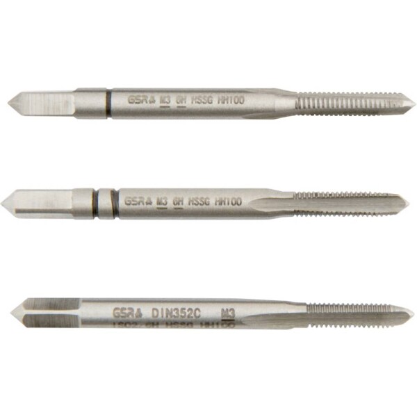 GSR B00105130 ruční závitník metrický M3 DIN 352 HSS-G 3 ks