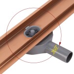 REA - Odtokový žlab Neox pro Brushed Copper 90 REA-G4803