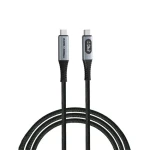 Verbatim Sync Charge USB4 černá / Kabel USB-C na USB-C / 240 W / 40 Gbit/s / LED displej / 120 cm (31849)