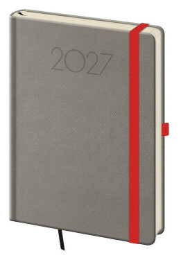 Diář 2027 týdenní A5 New Praga - šedá