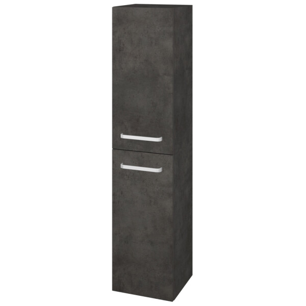 Dřevojas - Vysoká skříň s košem na prádlo DOS SVD2K 35 - D16 Beton tmavý / Úchytka T01 / D16 Beton tmavý / Pravé 210625AP