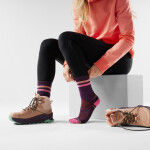 Dámské merino turistické ponožky SMARTWOOL Women's Hike Light Cushion Tube Stripe C, Purple Iris velikost: 42-45 (L)