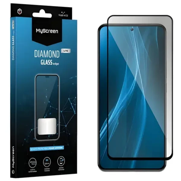 MyScreen Diamond Glass Edge Full Glue pro Xiaomi Redmi Note 12s černá / Ochranné sklo / lepení přes celý displej / 9H (MD7803TG DEFG BLACK)