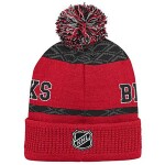 Outerstuff Dětská zimní čepice Chicago Blackhawks Puck Pattern Cuffed Pom