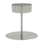 House Doctor Kovový svícen Anit Silver 10 cm, stříbrná barva, kov