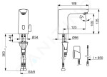 HANSA - Electra Termostatická elektronická umyvadlová baterie, bateriové napájení, Bluetooth, matná černá 9210221933