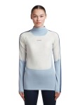 ICEBREAKER Wmns Merino 200 Oasis+ LS High Neck, Zincblu/Ecru Heather/Dawn/Cb (vzorek) velikost: S