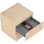 MEXEN/S - Rivel koupelnová skříňka pod umyvadlo 50 cm s deskou, 2 zásuvky, reliéf , dub 91A20-05047-2-BFFC81