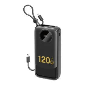 Dudao K13 Pro 20000mAh černá / Powerbanka / s vestavěným kabelem