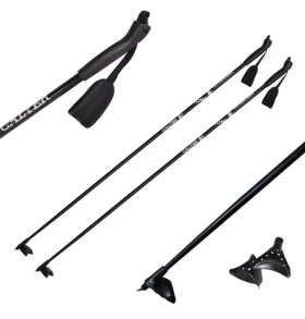 CALTER Běžecké hole X-SNOW 125 cm černé / Aluminium 6061 / O 16 mm / Plastová rukojeť (BH-XSNOW-125-4)