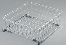 Nomet Výsuvný šatní koš 300, částečný výsuv, bílý :: 300/150mm (W2405300CP1)