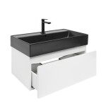 Koupelnová skříňka s umyvadlem SAT B-WAY 79x30x45 cm bílá lesk BWAY80WU2BB BWAY80WU2BB