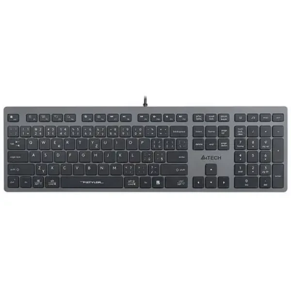 A4tech FX50 šedá / Drátová klávesnice / membránová / USB / CZ+SK layout (FX50-GY)