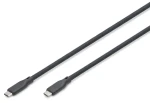 Digitus USB-C - USB-C silikonový kabel černá / USB4 Gen 3x2 / 240 W / 16K 60Hz / 80 Gbps / 0,5 m (AK-300350-005-S)