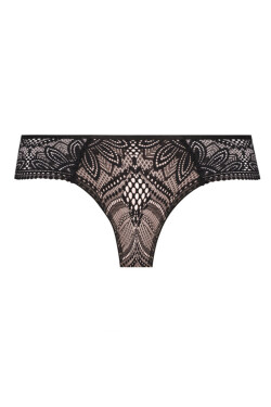 TANGA DESIRE ČERNÁ BLACK-BEIGE L