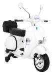 Mamido Dětský elektrický skútr Vespa bílý
