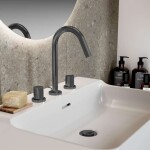 IDEAL STANDARD - Joy Umyvadlová baterie, 3-otvorová instalace, s výpustí, Magnetic Grey BC783A5