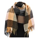 Hravá dámská šála ze 100% viskózy Elena, černá MIX