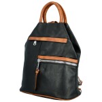 Módní dámský koženkový batůžek Lam Lady, černo-hnědý