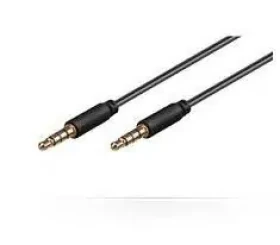 MicroConnect Slim audio kabel 4-pin Jack 3.5mm - Jack 3.5mm 1m černá (IPOD012)